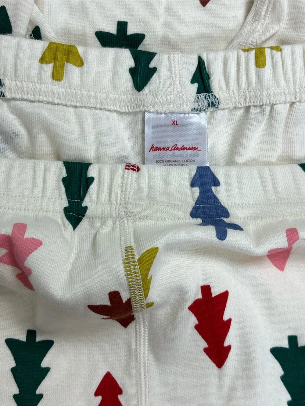 Hanna Andersson Festive Forest on Ecru Organic Cotton Pajama Set Size XL